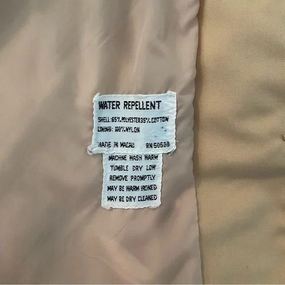 Vintage SCOOP Ladies Utility Raincoat Tan Women’s 13/14 Water Repellent Coat - Picture 6 of 6